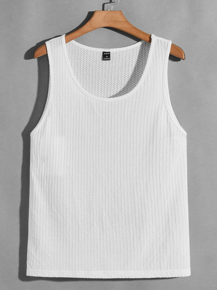 Einfarbiges, schlichtes Tanktop für Herren im Sommer