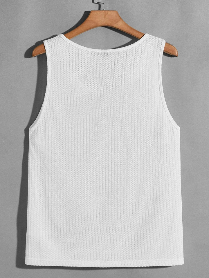 Einfarbiges, schlichtes Tanktop für Herren im Sommer