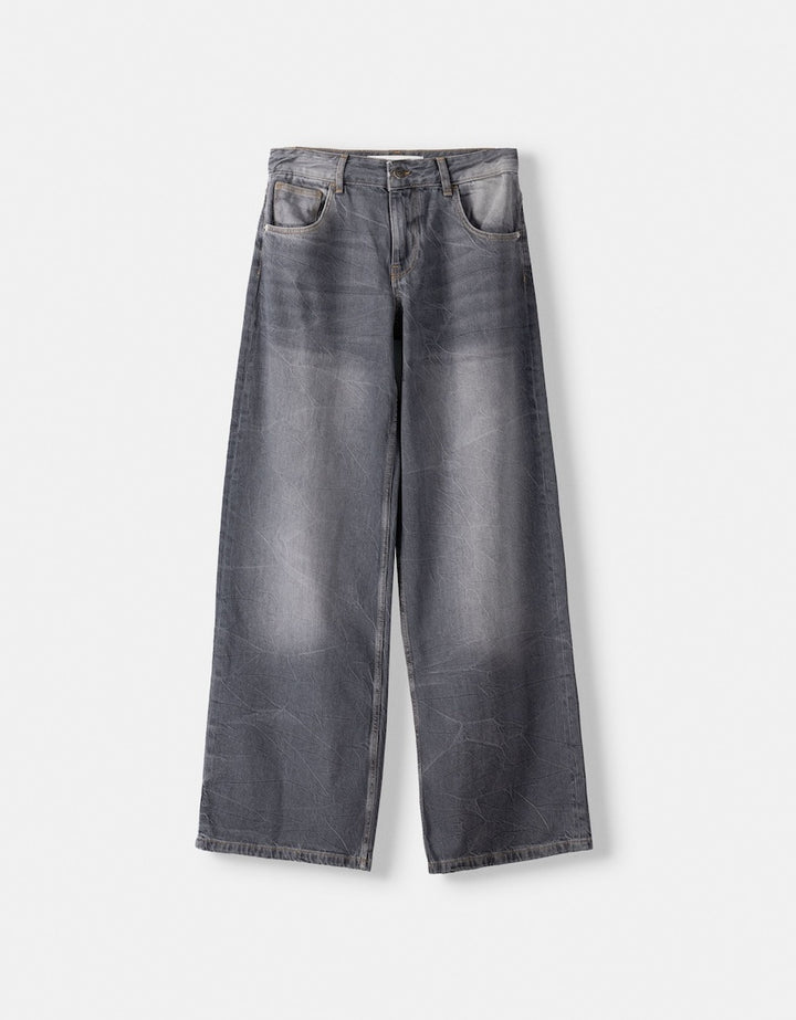 Baggy-Jeans mit niedriger Taille