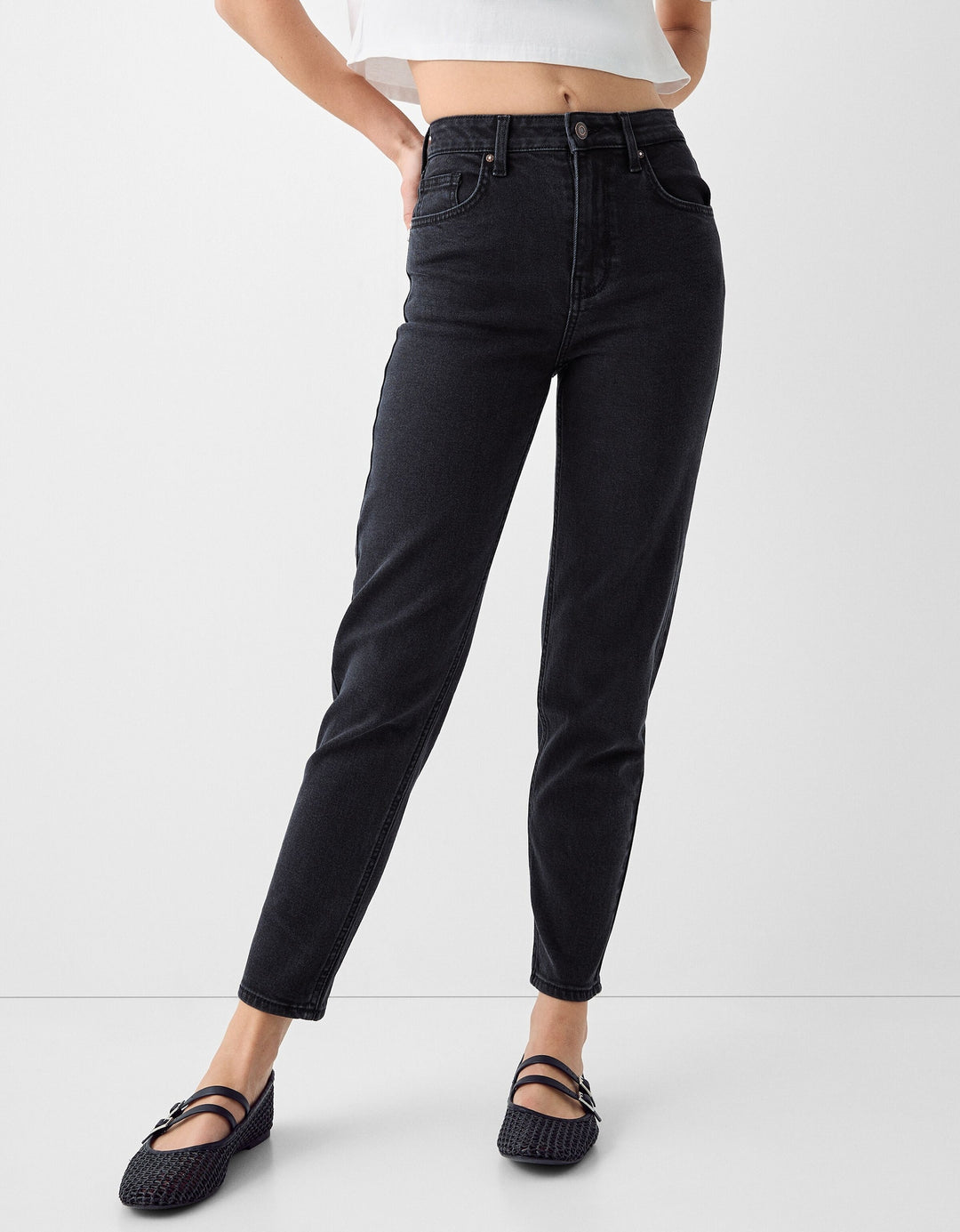 Bequeme Mom-Jeans im Slim Fit