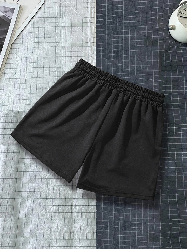 Shorts für Herren mit Kordelzug in der Taille und Buchstaben-Print