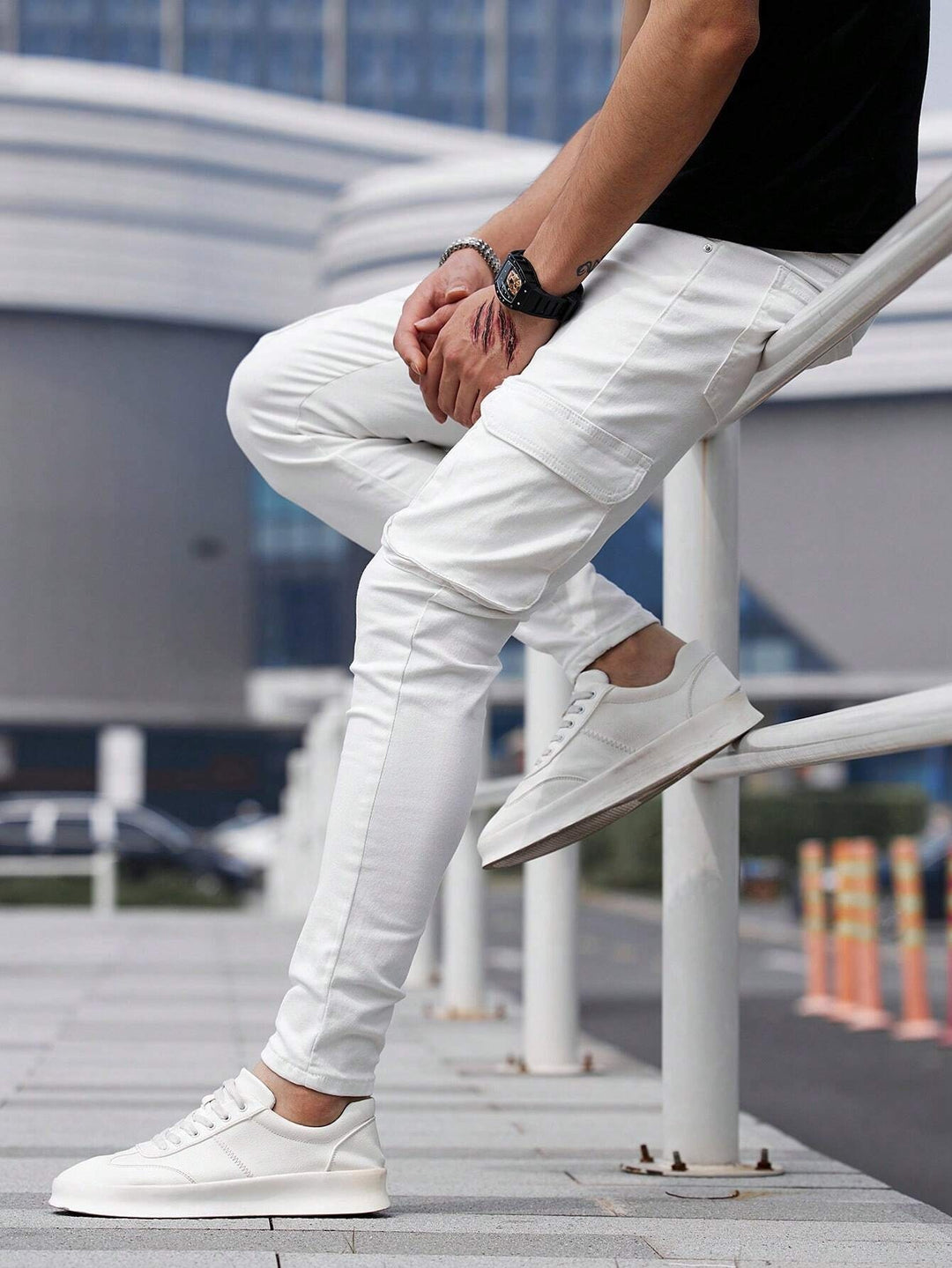 LEGND Herren-Jeans mit seitlichen Klapptaschen aus Baumwolle