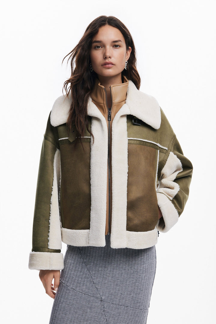 Sheepskin biker jacket