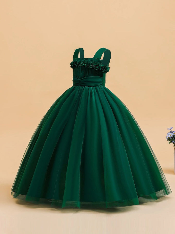 Elegantes und wunderschönes Abendkleid für Teenager-Mädchen mit Netz,