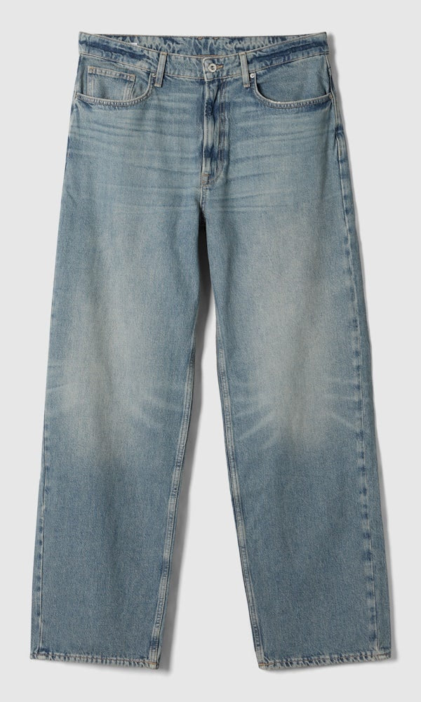 Baggy-Jeans in Mittelblau