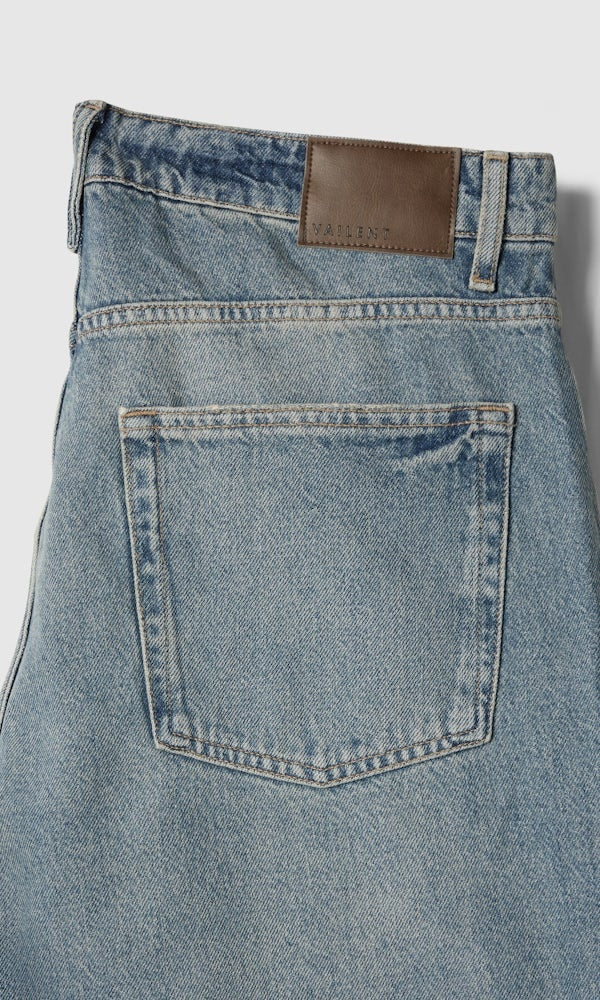 Baggy-Jeans in Mittelblau