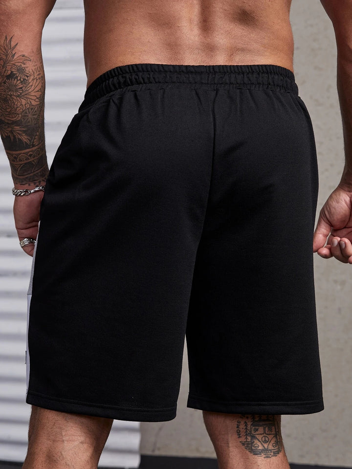 Shorts mit Farbblockdesign und Kordelzug in der Taille für Herren