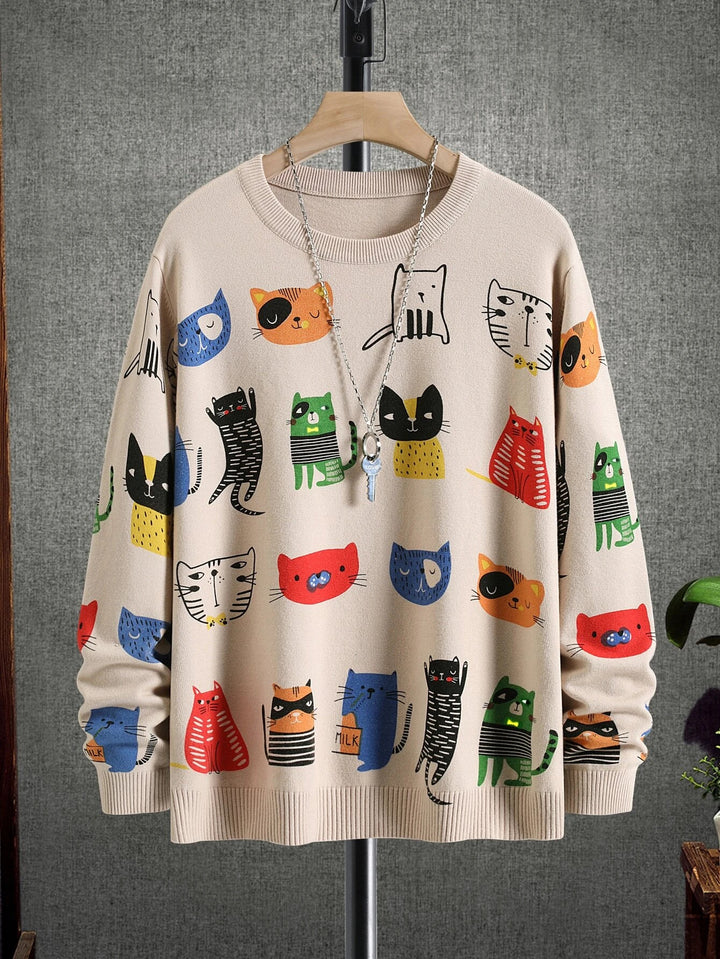 Hypemode Pullover für Herren mit Cartoon-Muster