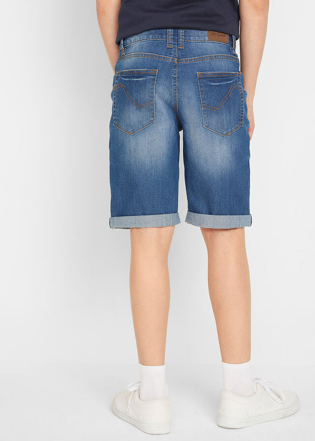 Flexible Jeansshorts für Kinder, Slim Fit