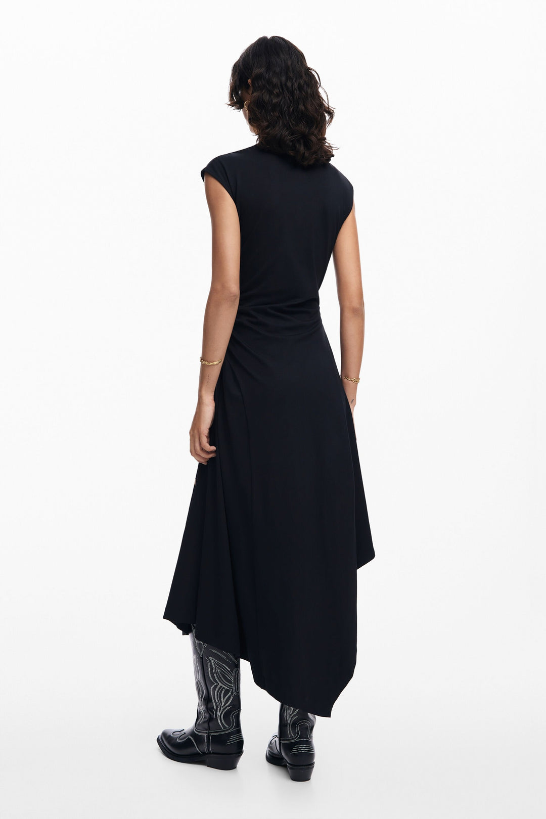 Asymmetrisches Blumenkleid