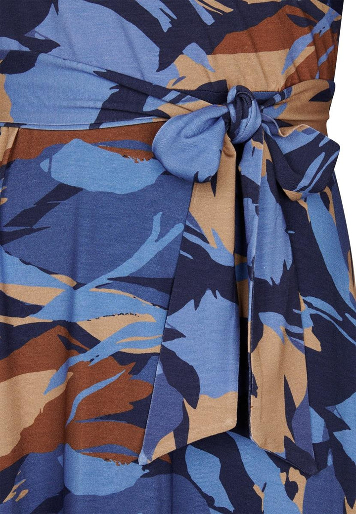 Kleid Print blau