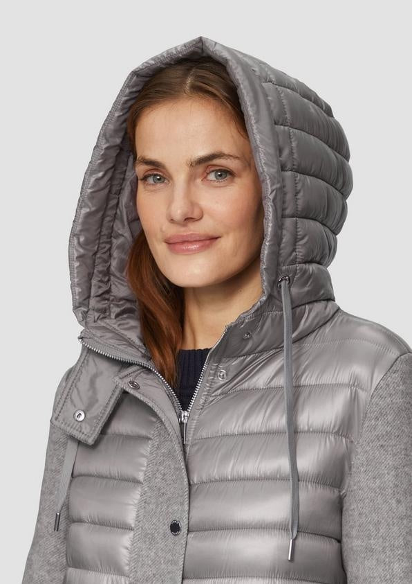 Parka aus Material-Mix