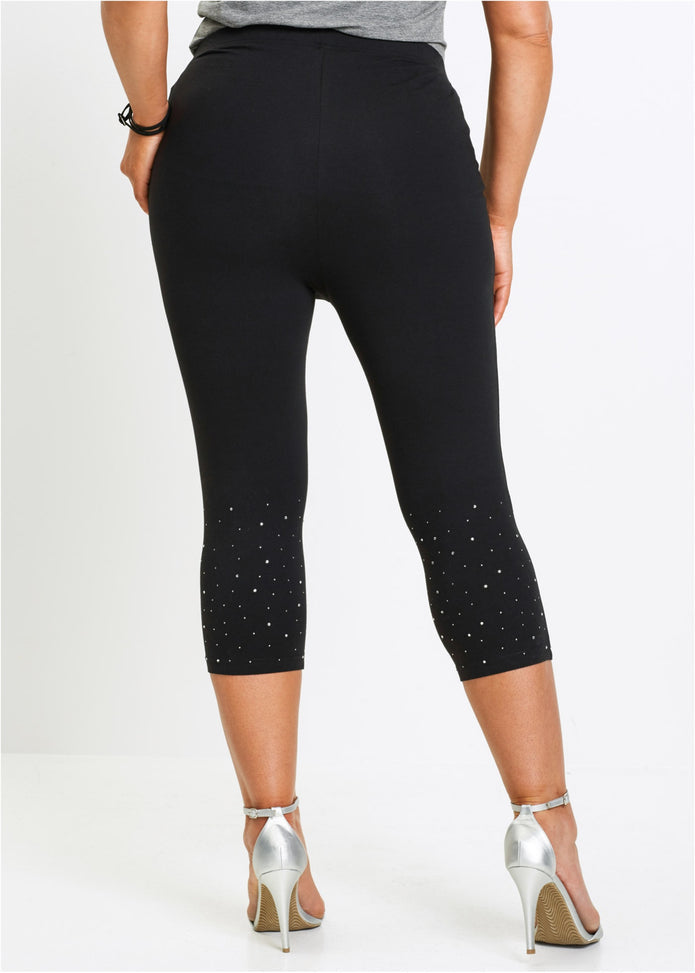 Leggings mit glitzernden Strasssteinen