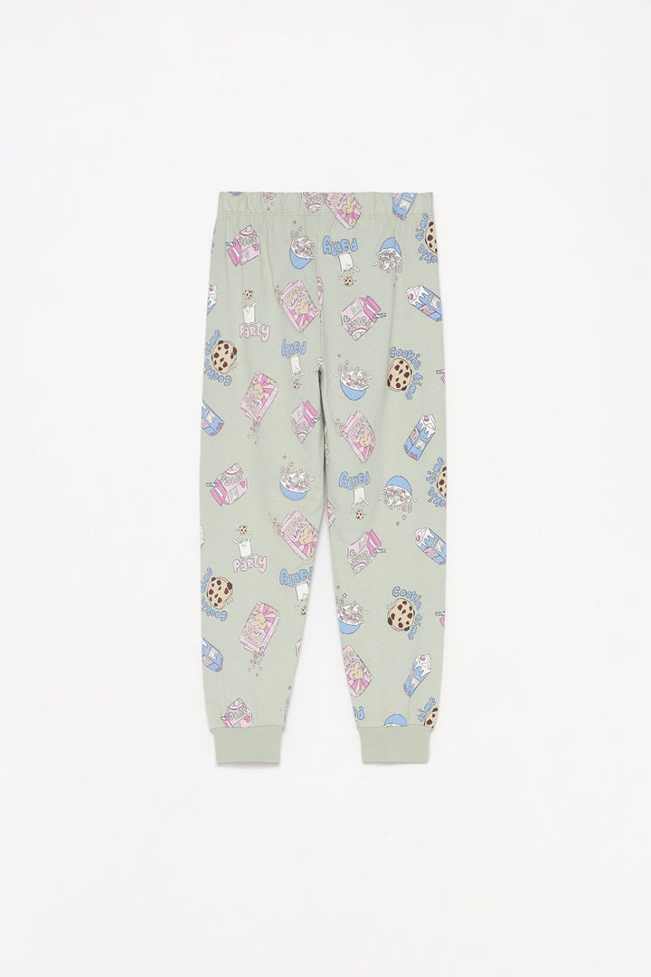 Langer Pyjama mit Print