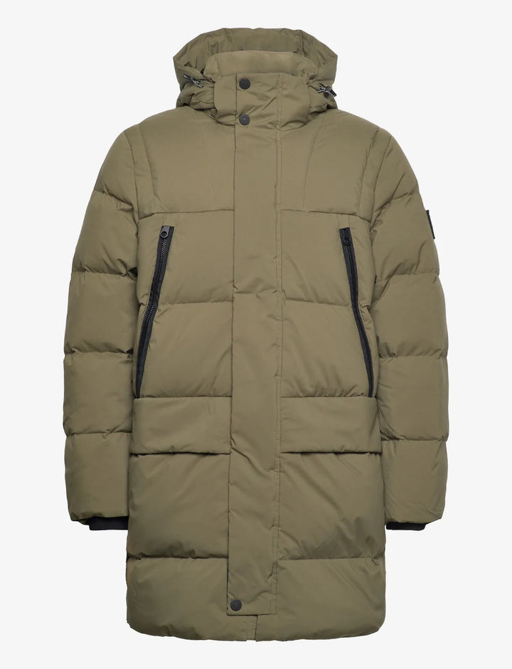 Daunenparka, lange Jacke