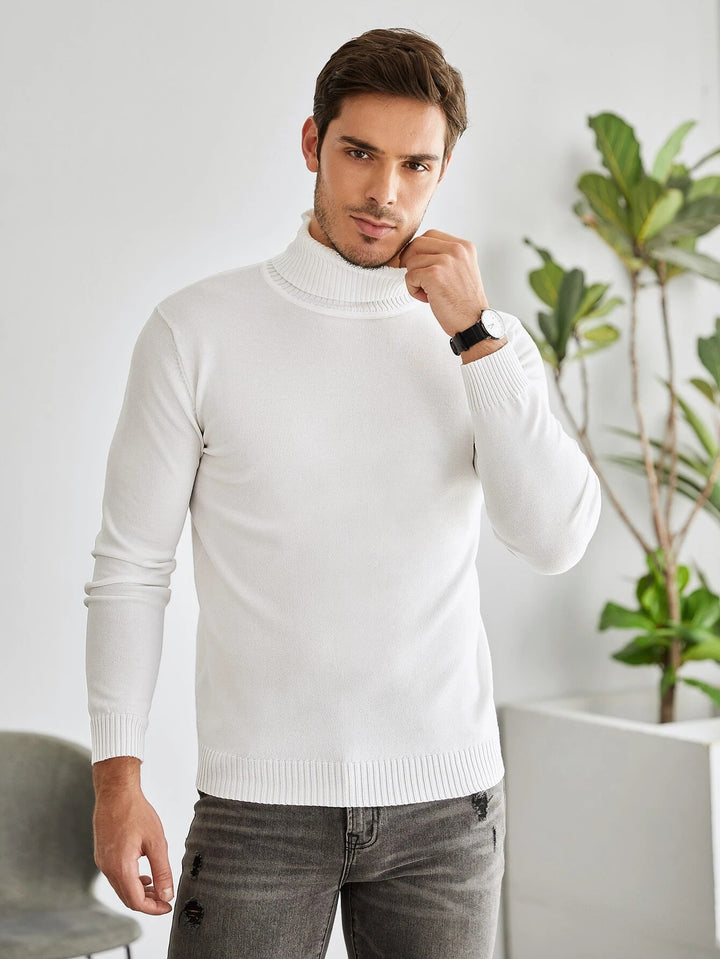 Rollkragenpullover aus Feinstrick