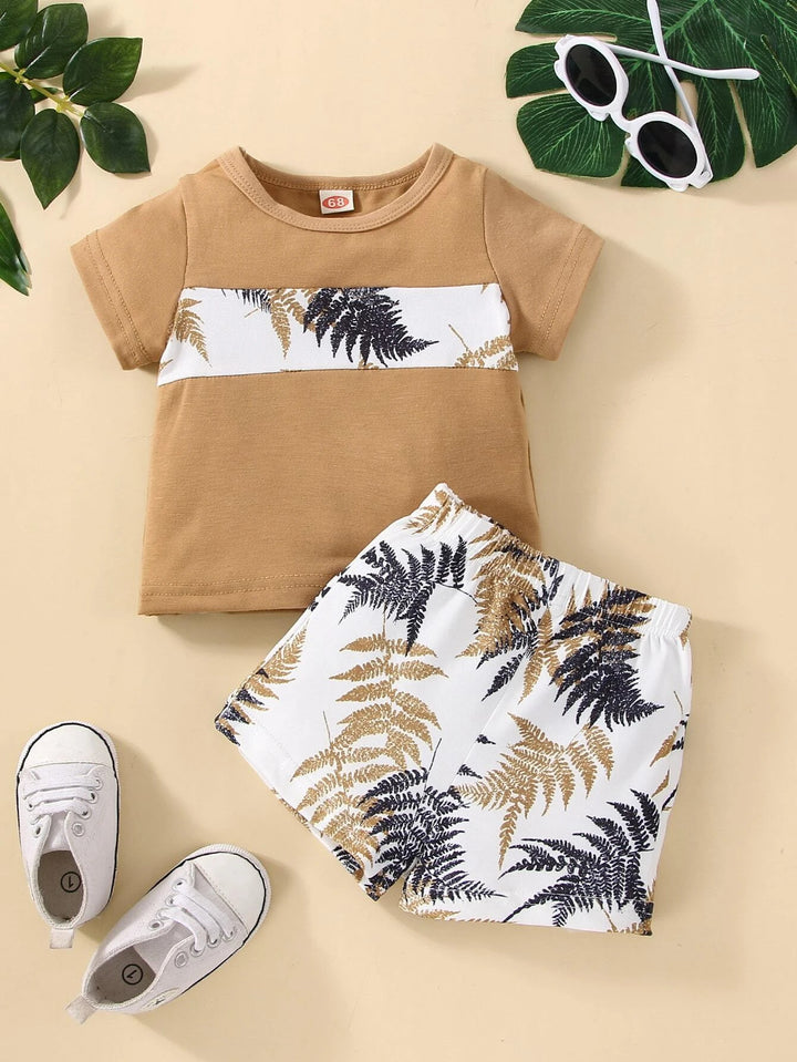 T-Shirt und Shorts mit Tropen-Print für Baby-Jungen