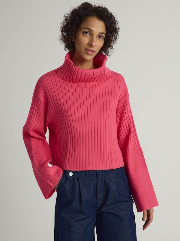 Langarmpullover in Rosa