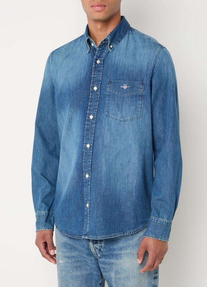 Jeans-Overshirt mit Brusttasche