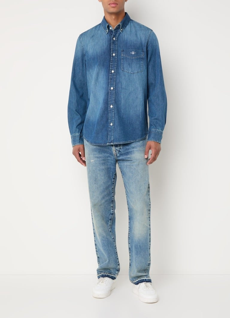 Jeans-Overshirt mit Brusttasche