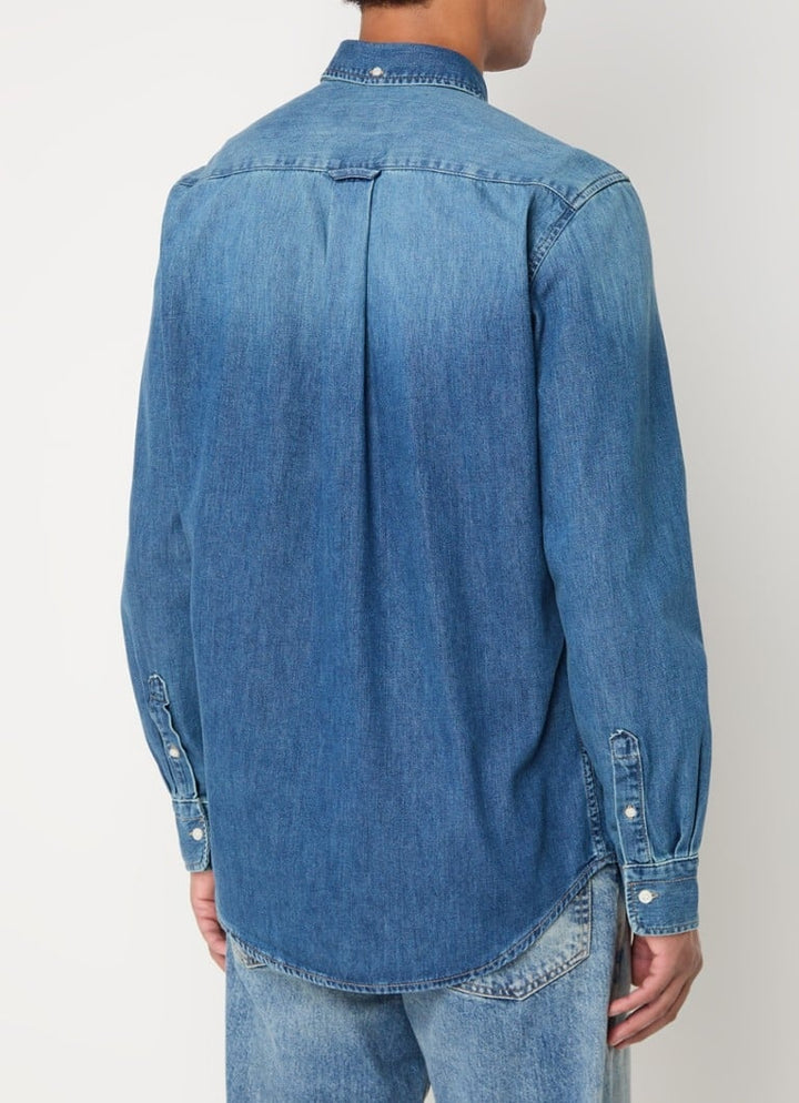 Jeans-Overshirt mit Brusttasche