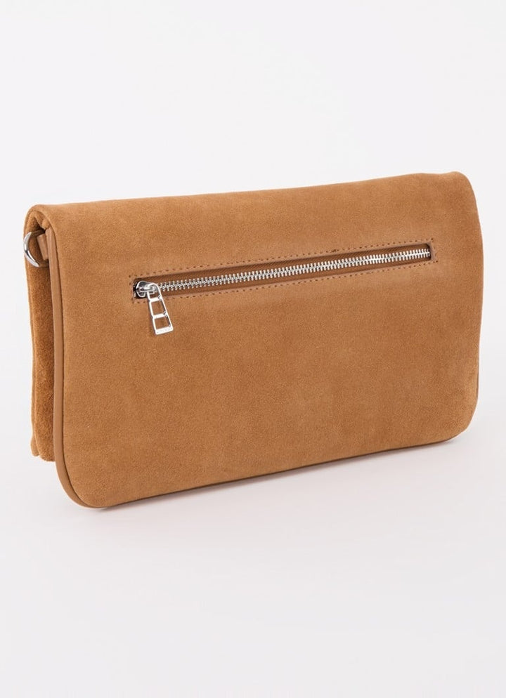 Rockige Clutch aus Wildleder