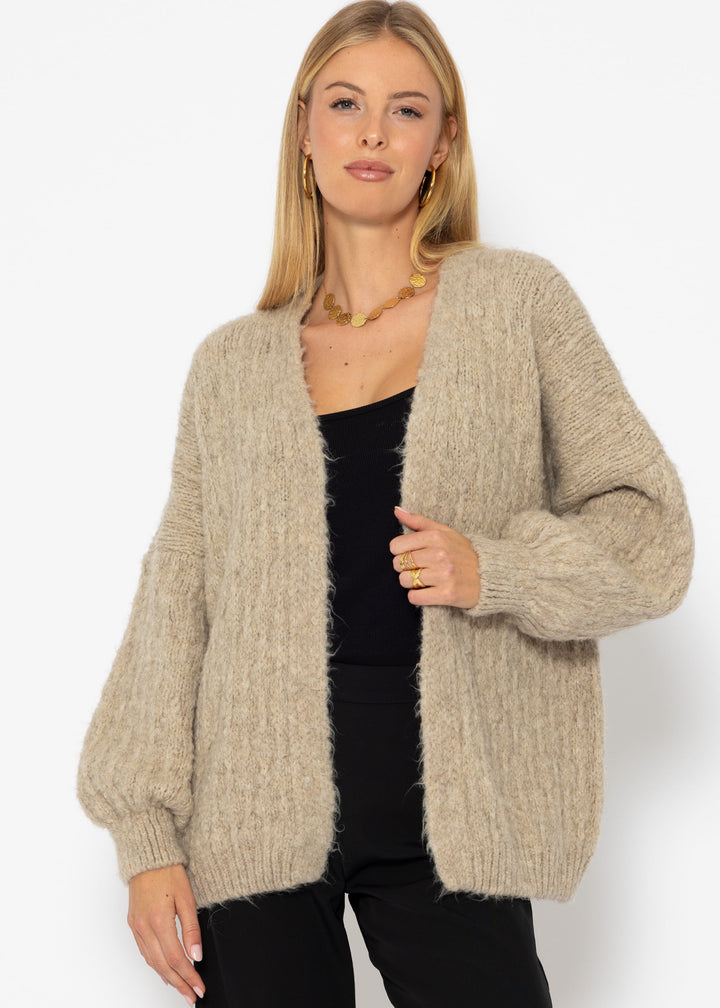 Jessica Haller Oversize Cardigan mit Struktur - beige