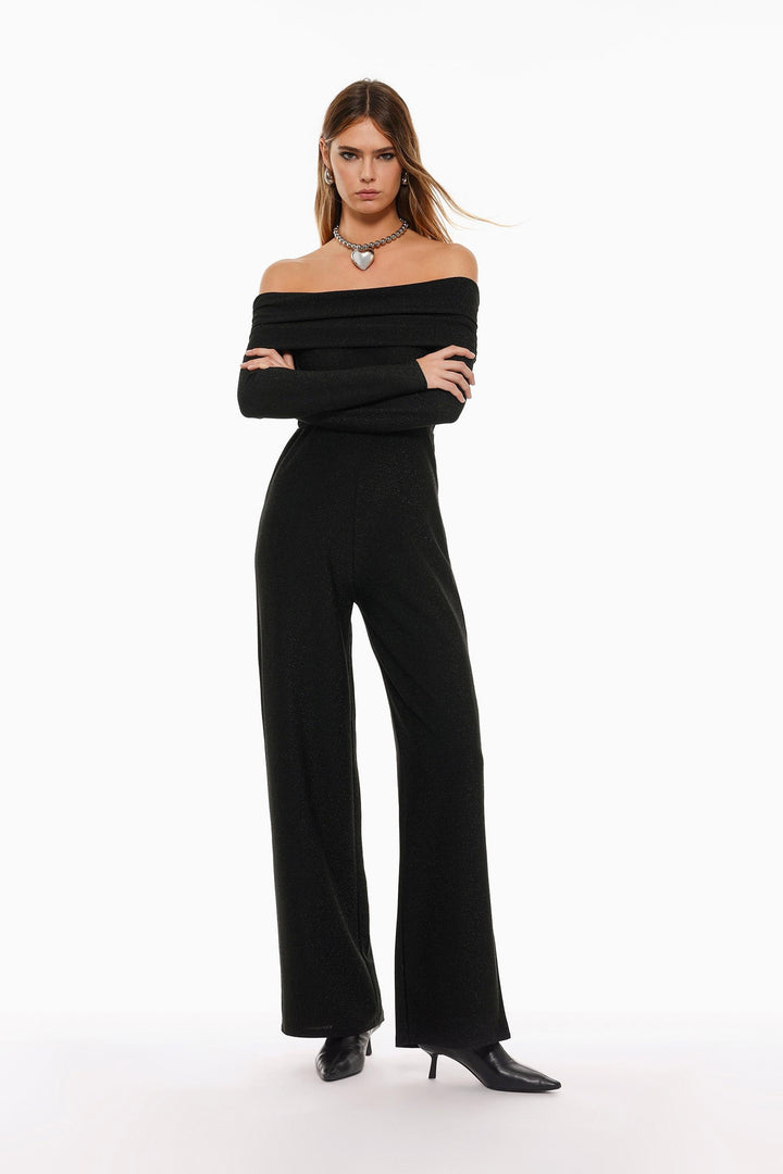 Langer Glitzer-Jumpsuit