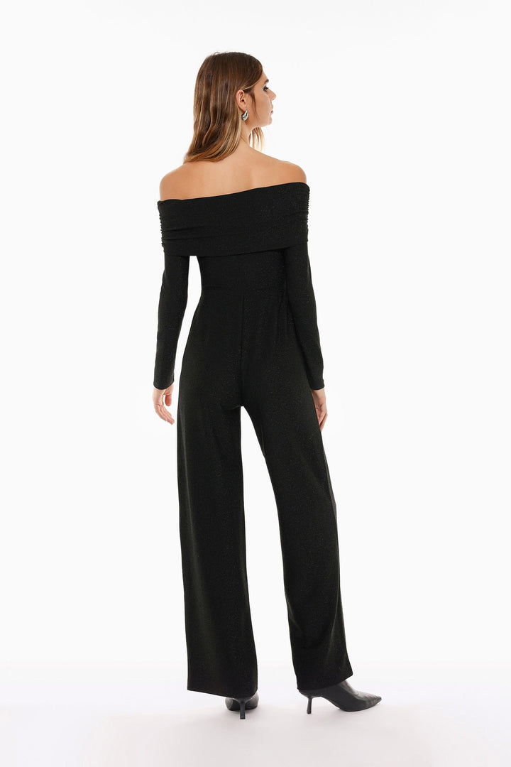 Langer Glitzer-Jumpsuit