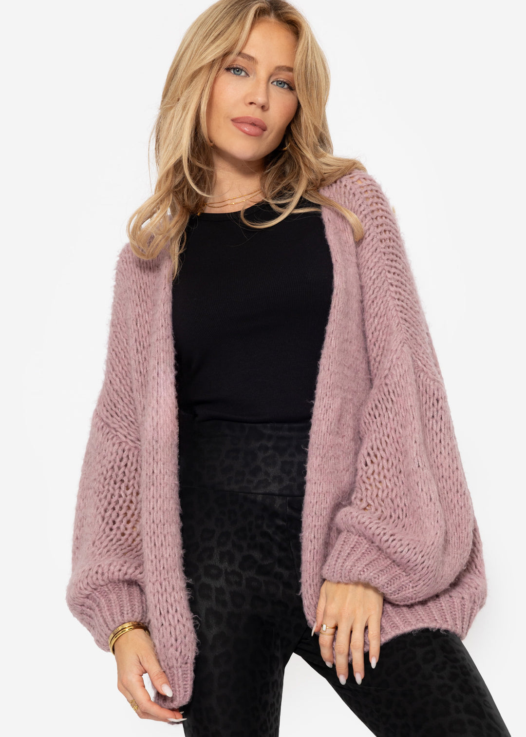 Oversize-Cardigan - altrosa