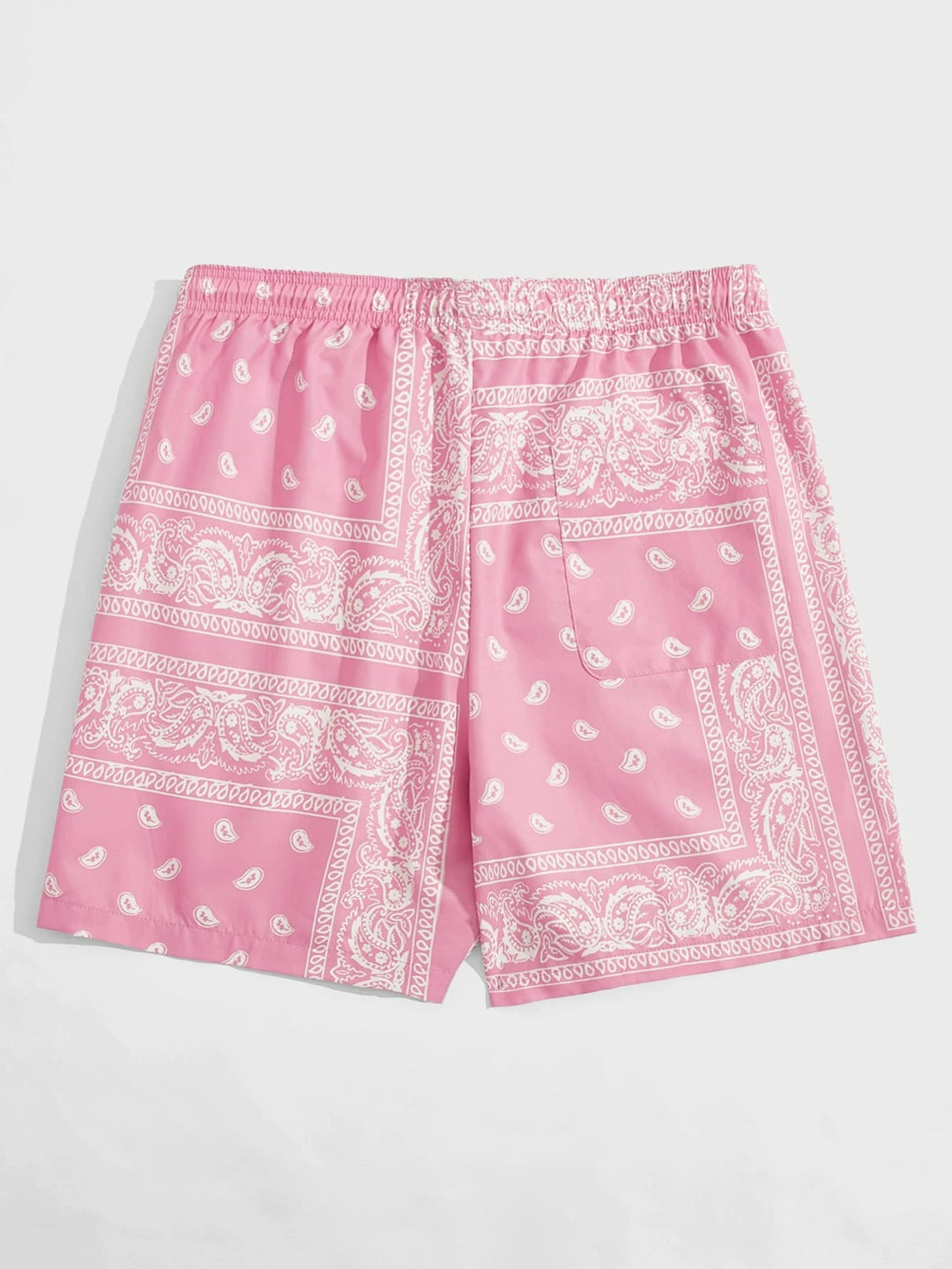 Shorts mit Kordelzug in der Taille und Paisley-Print für Herren