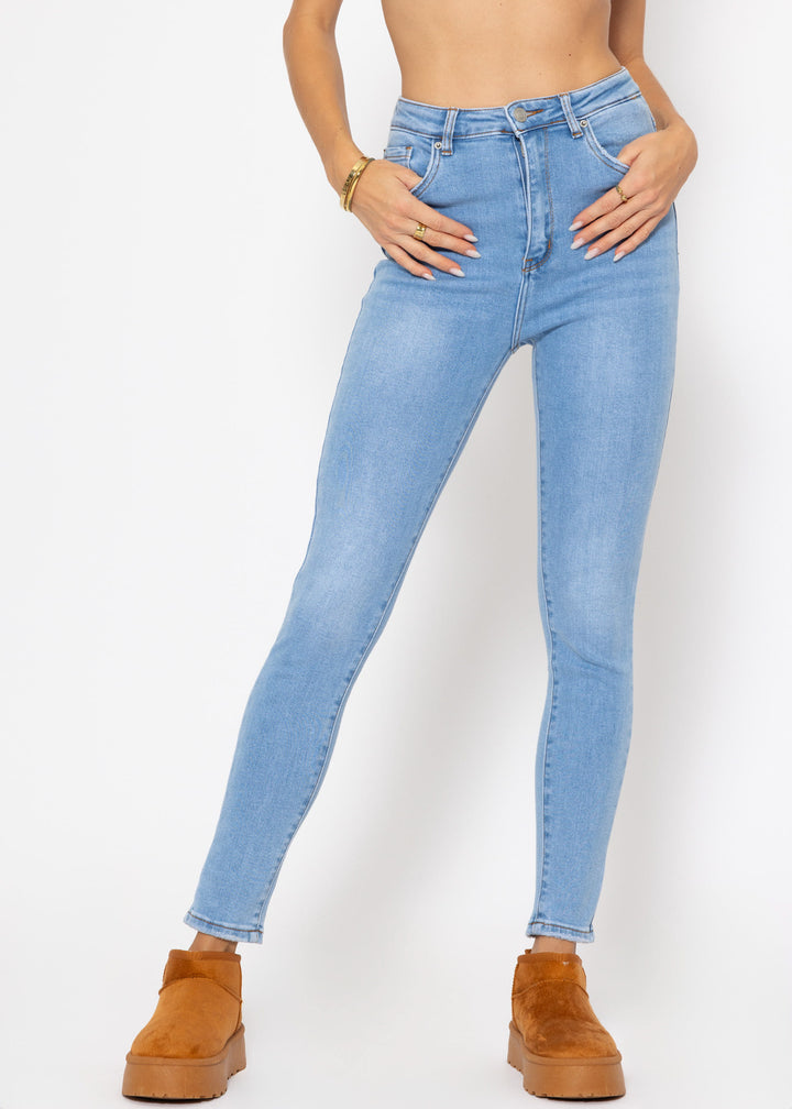 MIT ÄRMELN - Jeans Skinny Fit - blau