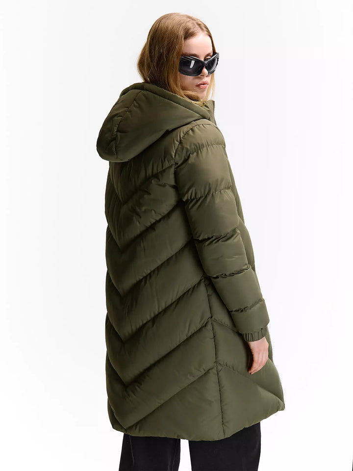 Gesteppte Winterjacke mit Kapuze