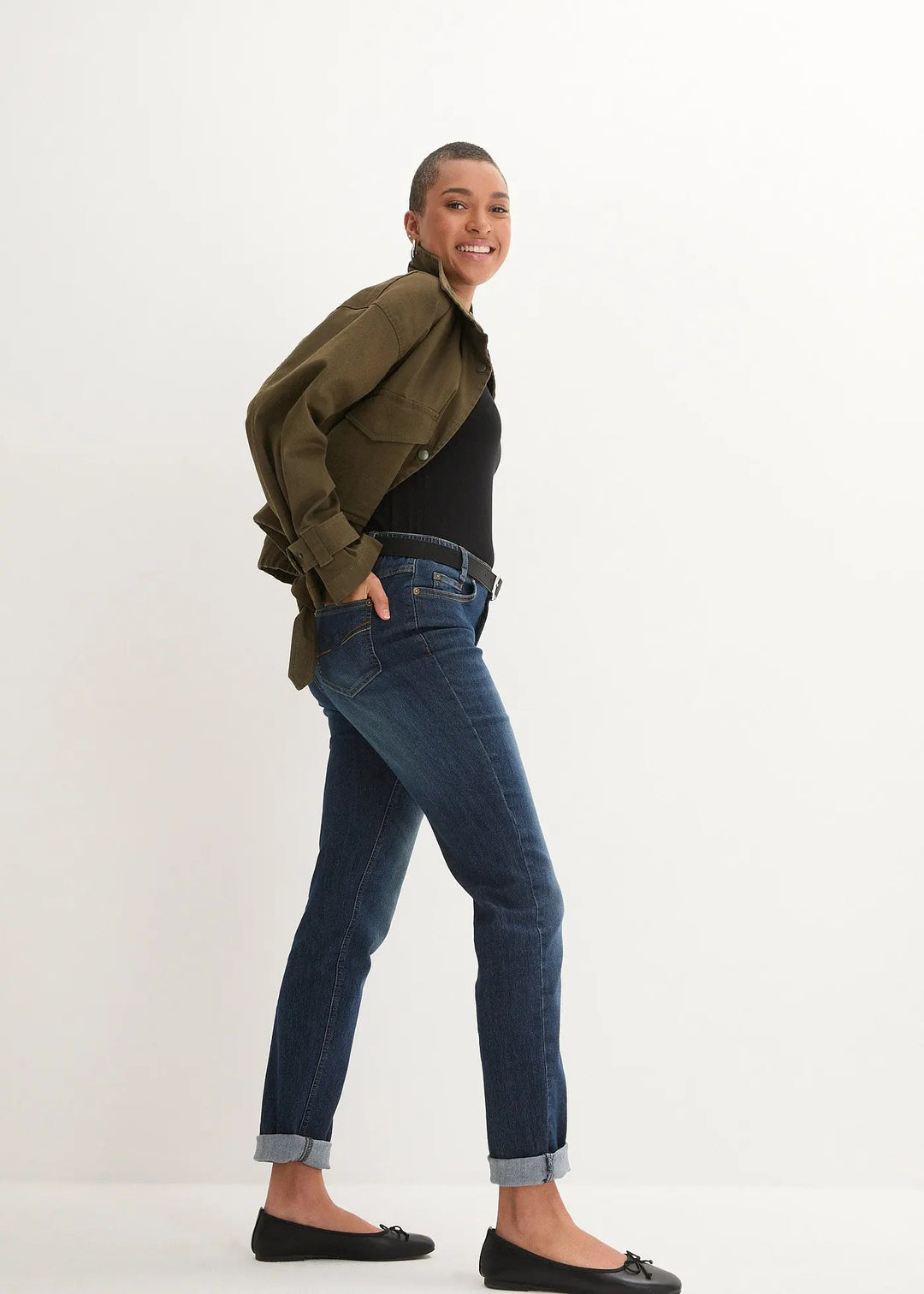 Skinny-Jeans mit bequemer Taille