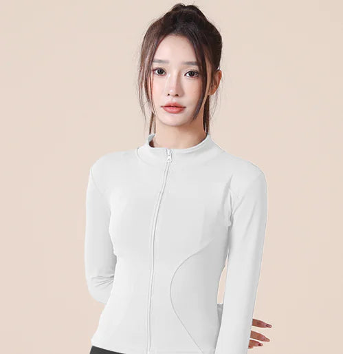Women's Stretchy Zip-Up Long Sleeve Sports Jacket